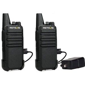 Retevis RT22 Two Way Radio UHF 16 CH VOX Walkie Talkies Rechargeable 2 Pack